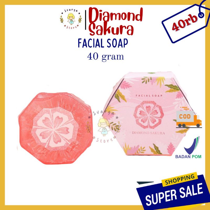 [BPOM] DIAMOND SAKURA FACIAL SOAP | Sabun cuci muka diamondsakura enazirashf