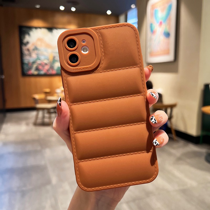 Down Jackets Soft Case IPhone 7 8 Plus 7+ 8+ iPhone X XR XS Max 11 12 13 14 Pro Max SE 2020 Cover Black Pink Phone Case