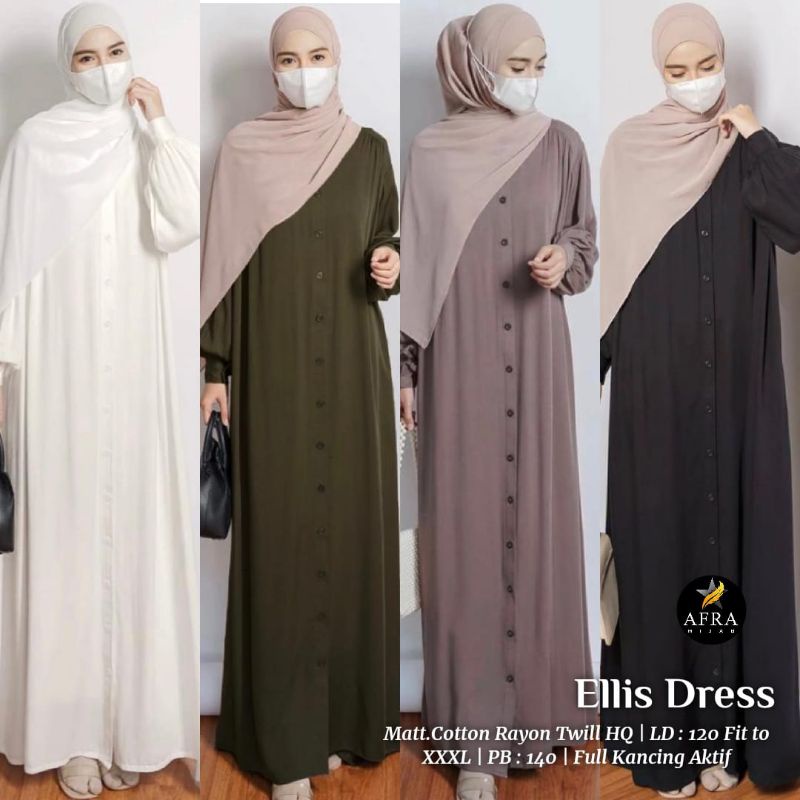 Dress Rayon twill full kancing