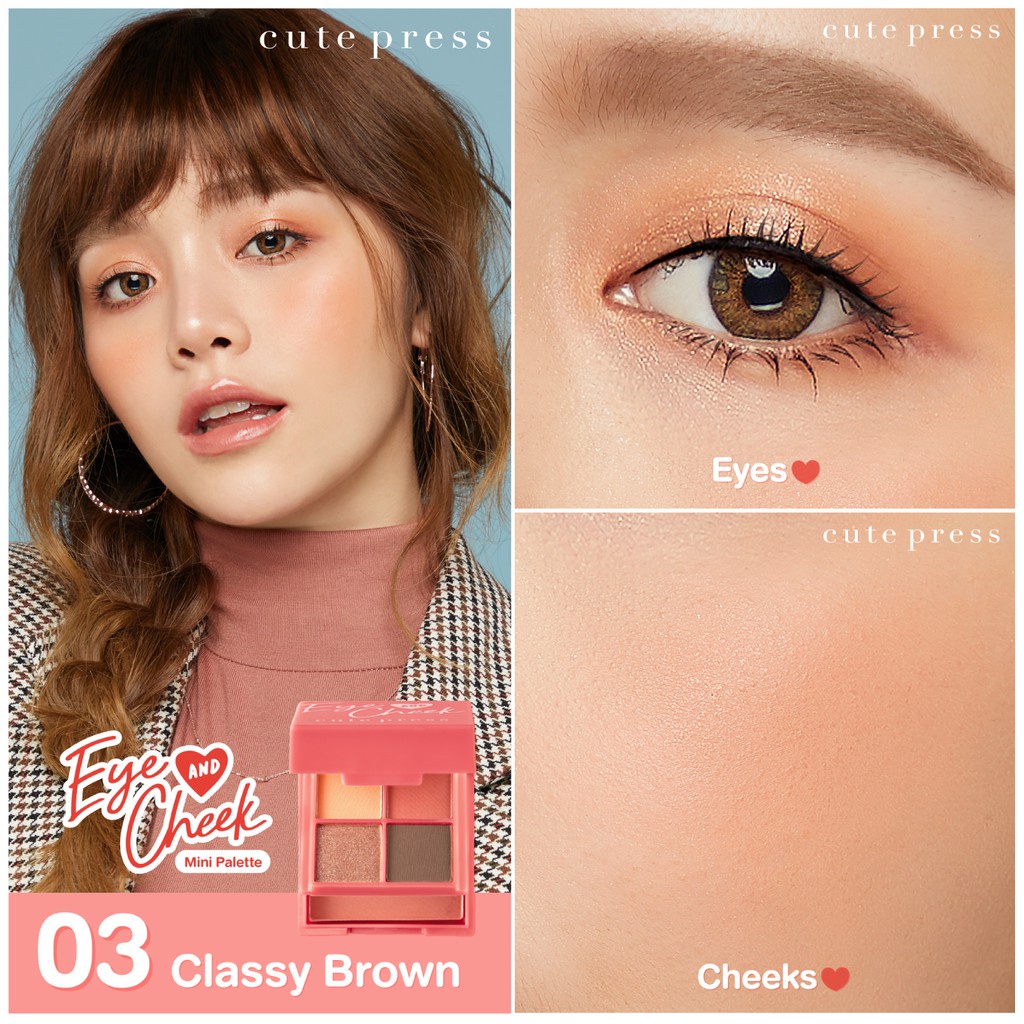 [BEST SELLER] Cute Press Eye and Cheek 2 in 1 | Mini Pallet Eyeshadow &amp; Blush On Thailand