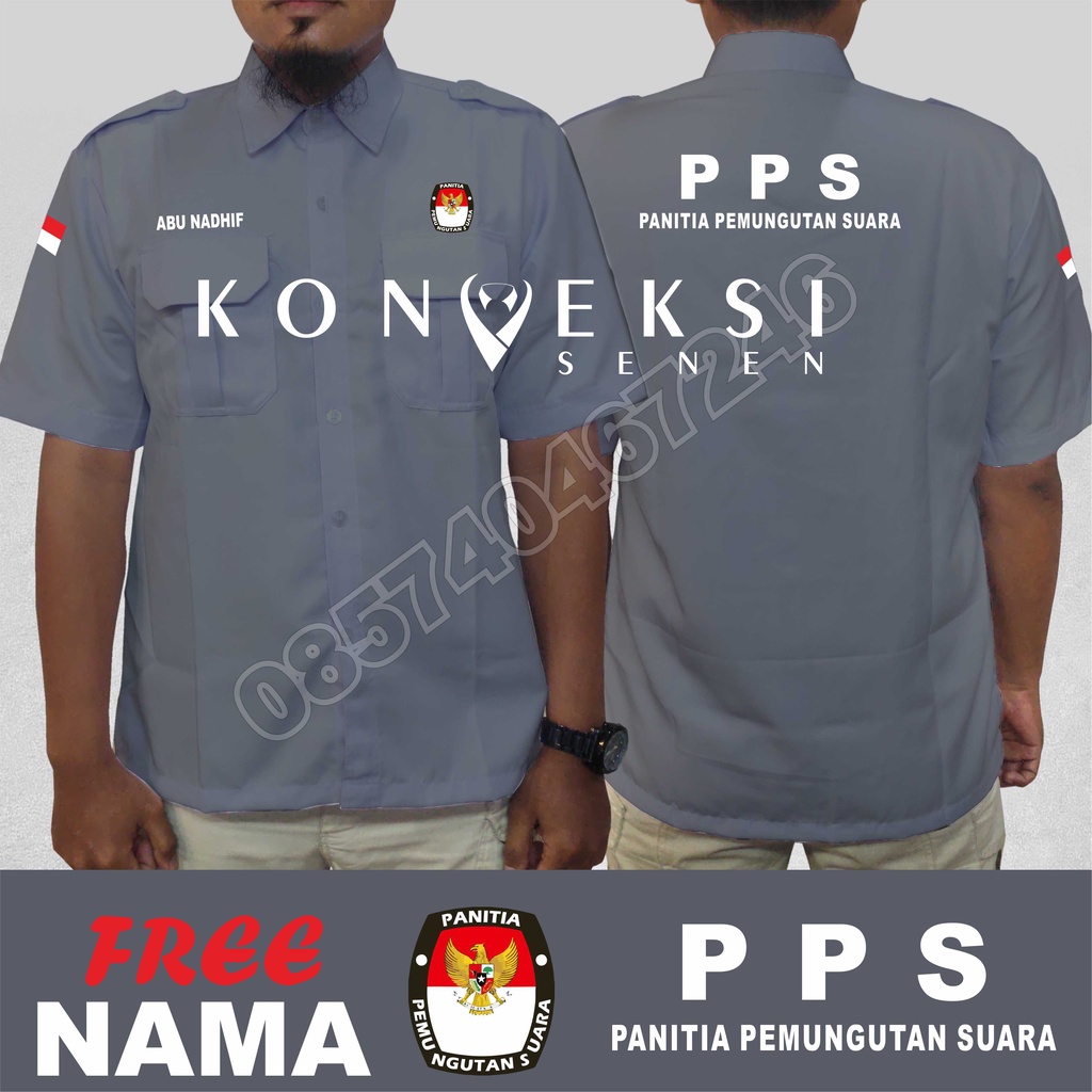 Kemeja PPS baju PPS seragam PPS PENDEK | kemeja panitia pemungutan suara | seragam kerja PPS PENDEK