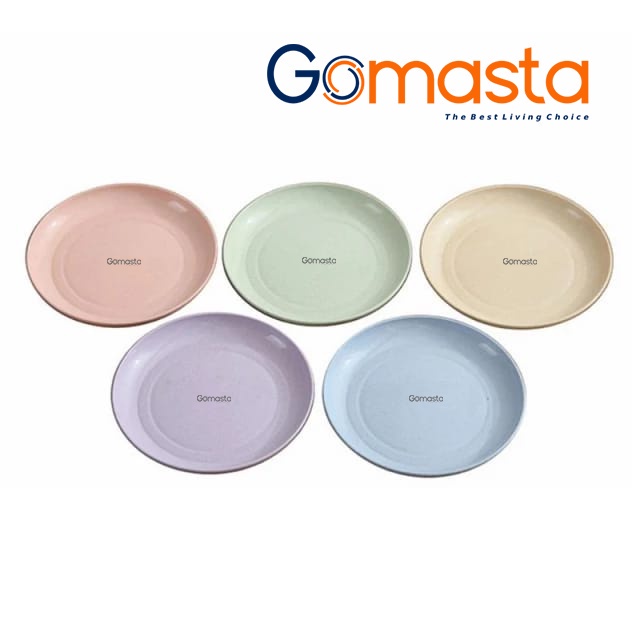 Murah Lebay GO-P03 Round Plate / Piring Bulat 15cm Piring Makan Piring Bulat Wheat Straw Warna Warni