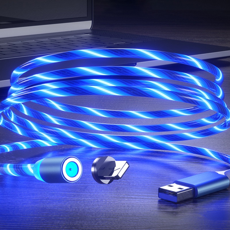 Kabel Data Streamer Daya Serap Magnet Berlaku Untuk Android Apple Type-C, Kabel USB Socket