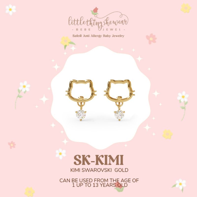 LittleThingSheWear - Anting Anak (Toddler) - Kimi Swarovzski (0.65 gr)