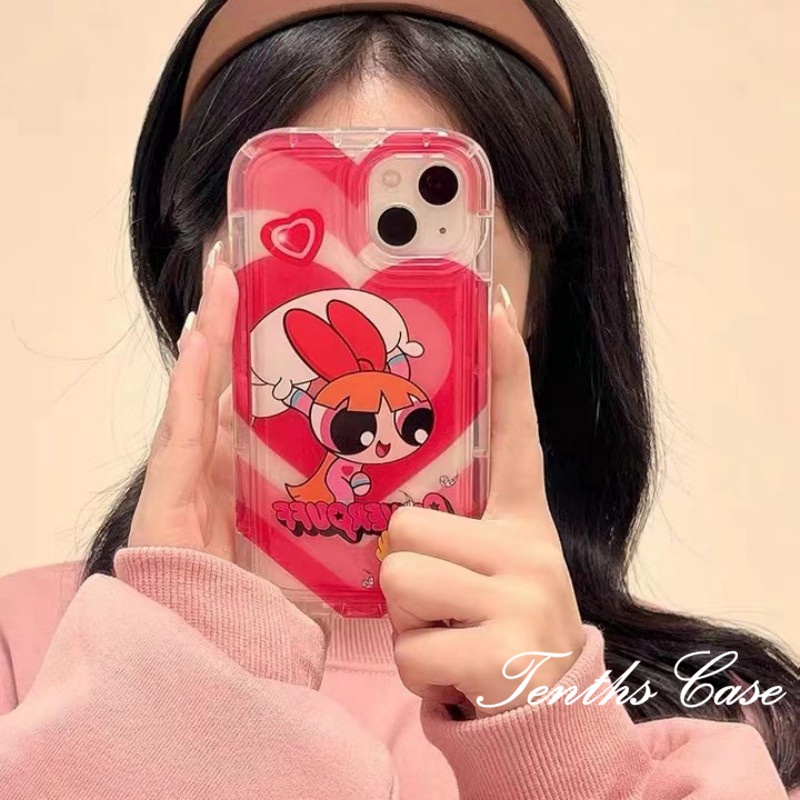 IPHONE Kompatibel Untuk Iphone14 13 12 11 Pro Max X XR Xs Max8 7 Plus SE 2020 Casing Ponsel INS Gaya Gadis Berani Kecil Policewoman Soft Cover