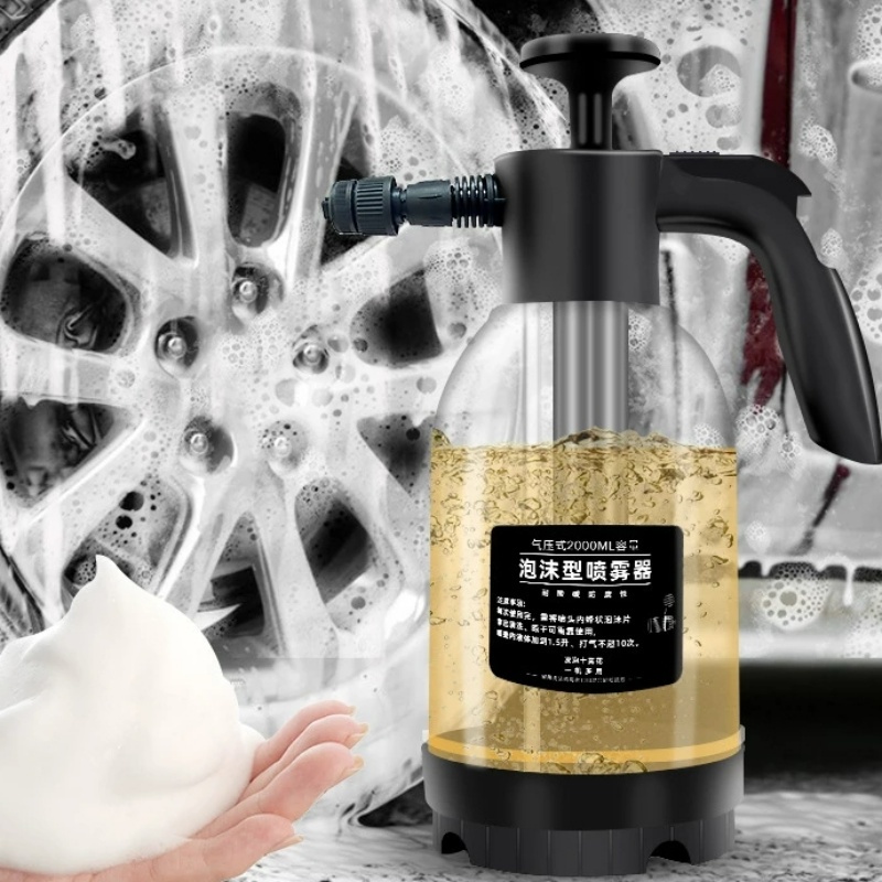 2000ml Manual Hand-held Foam Spray Botol Semprot Kompresi Sprayer Penyiraman Bunga Berbusa Pembersih Kendaraan Mencuci Untuk Mobil Elektrik Profesional Pneumatic Dapat Plastik
