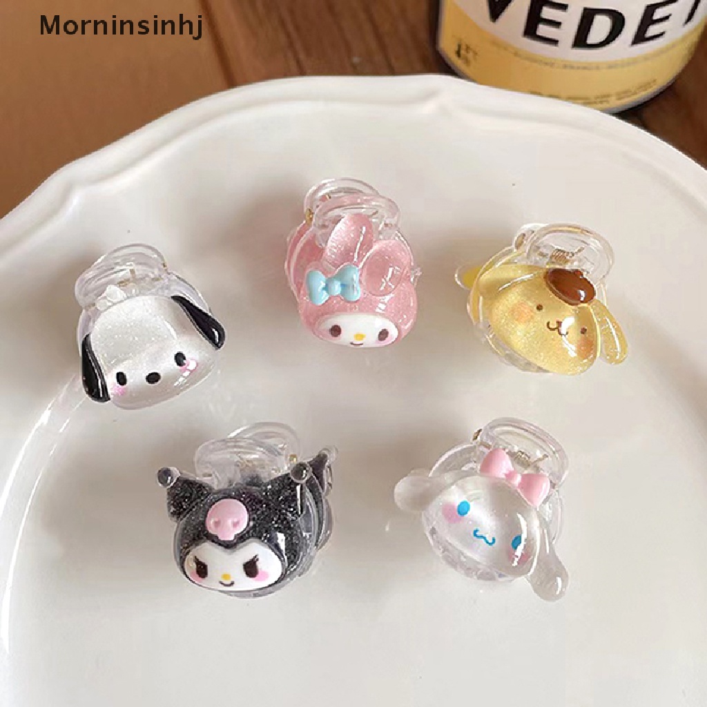 Mornin Kawaii Kuromi Cinnamoroll My Melody Kartun Boneka Fashion Gadis Cakar Kecil Klip Hiasan Kepala Poni Lucu Klip Hair Claw Aksesoris Rambut Anak id