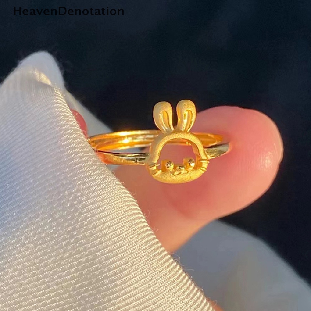 [HeavenDenotation] Kelinci Cincin Aksesoris Lucu Kecantikan Kartun Anime Perhiasan Adjustable Teman Baik Confidante Mainan Gadis Hadiah HDV