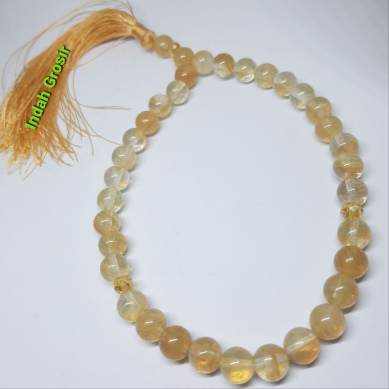 Tasbih Batu Rambut Cendana Atau Serat Cendana 8mm 33Butir Original