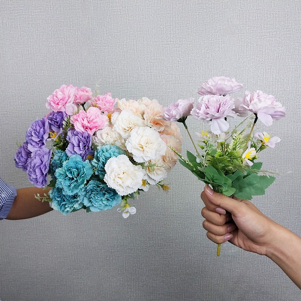 Bunga Hydrangea Hias Bunga Tangkai Buket Plastik Ornamen Pajangan Dekorasi Rumah Artificial Flower Satu7an PBP151