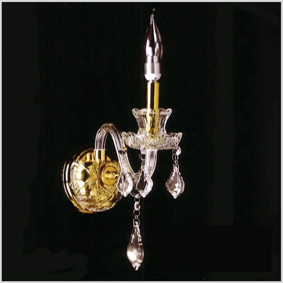 Lampu hias dinding TANGKAI LILIN KACA KRISTAL ASLI CRYSTAL CANDLE premium minimalis elegan light liv