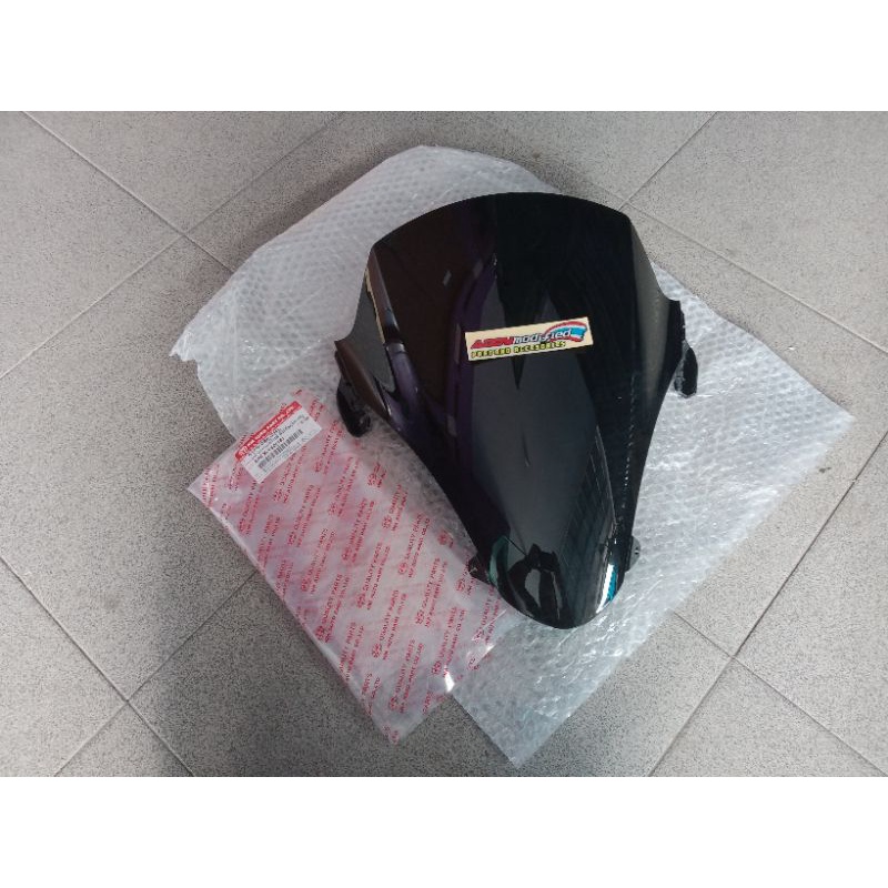 Whinsield/ visor depan PCX 150 lokal smoke hitam  hma original thailand