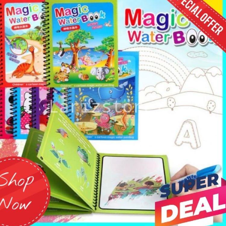 

M77 Buku Gambar Ajaib Magic Water Book Untuk Anak Anak/Buku Mewarnai Pena Air Coloring Book Magic Pen PRODUK KEREN ッ