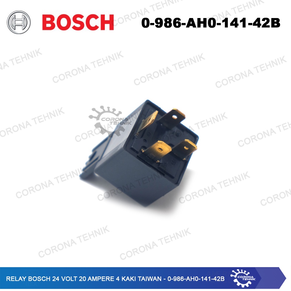 Relay Bosch 24 Volt 20 Ampere 4 Kaki Taiwan - 0-986-AH0-141-42B