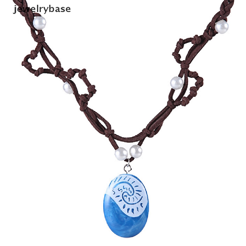 [jewelrybase] Romance Blue Stone Pendant Necklaces Polynesia Ocean Princess Moana Necklace Butik