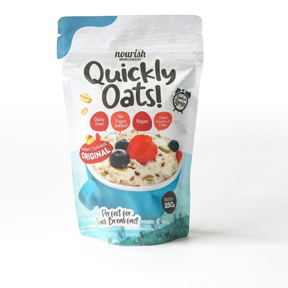 

☏ Quickly Oats! Instant Oatmeal Original Buy 1 Get 1 Free (250gr x 2pc) ♤
