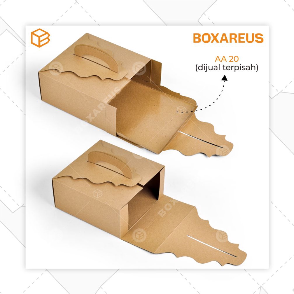 Cake Box, Kotak, Dus, Multipurpose Box, Kotak Kue, Souveni, Box | 42095 BROWN (10pc)