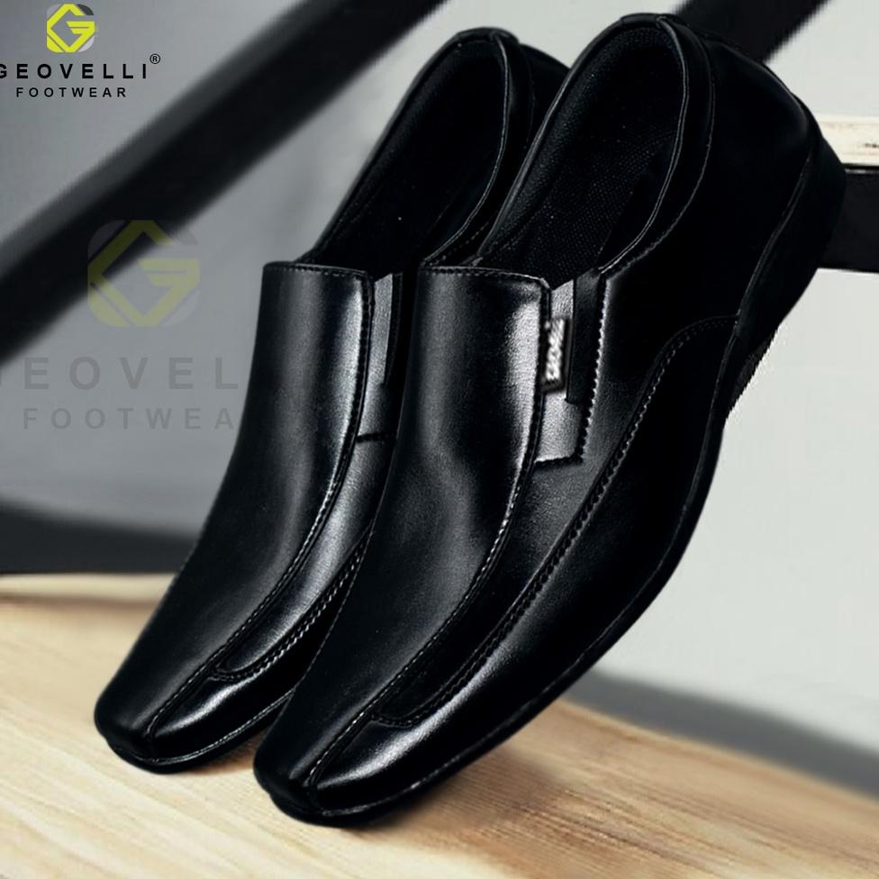 REKOMENDASI TERMURAH Sepatu Pria Premium Hitam | Sepatu Pantofel Santai Casual Kerja Kuliah Pria Ker