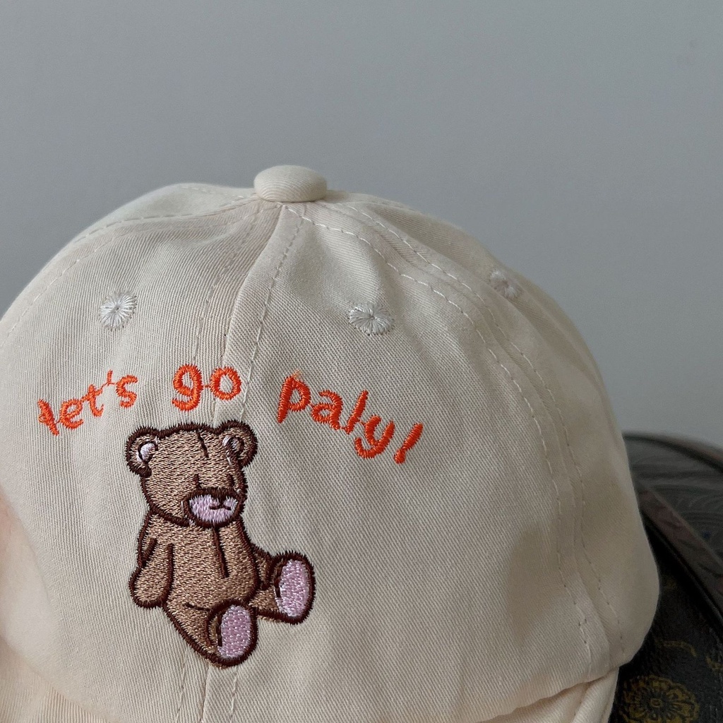 Topi anak unisex usia 0-2 tahun import premium motif PALY BEAR keren