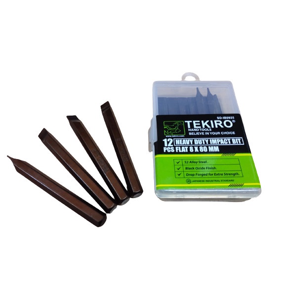 PERBIJI MATA OBENG KETOK TERSEDIA 2 TYPE PLUS DAN MIN/IMPACT DRIVER BIT/Mata Obeng Ketok Flat Tekiro Heavy Duty Impact Bit