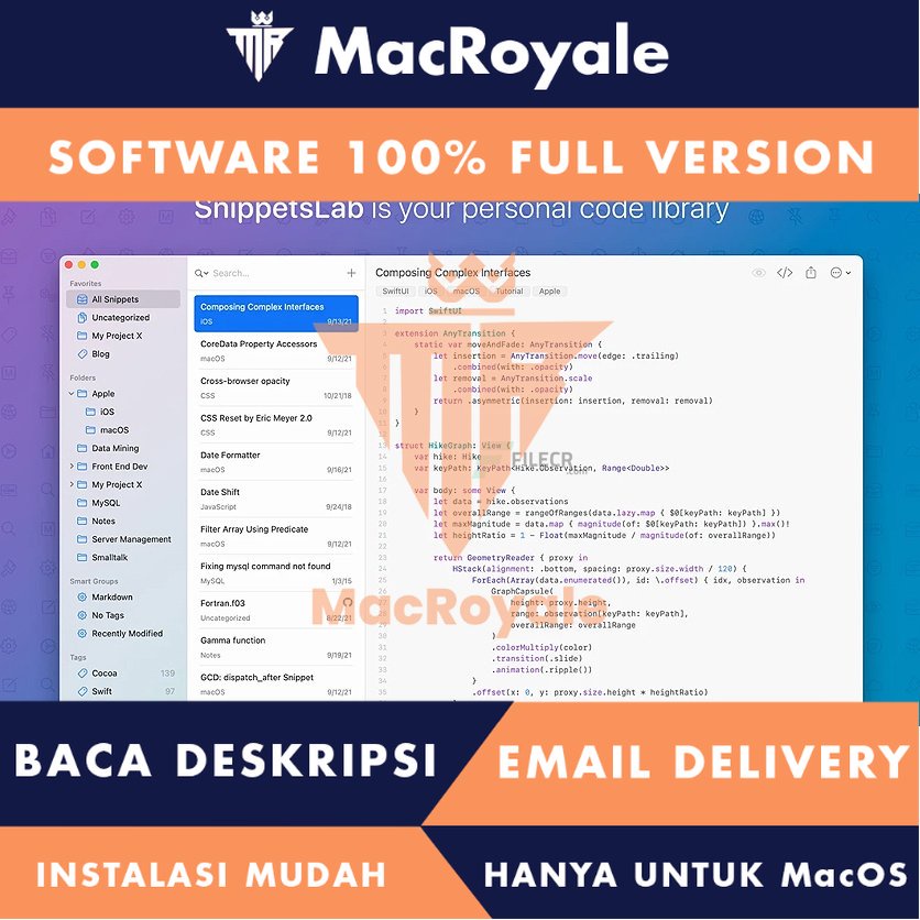 [MacOS] SnippetsLab Full Version Lifetime Full Garansi
