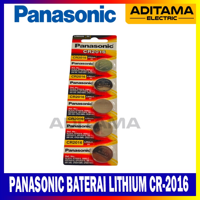 BATERAI LITHIUM PANASONIC 3V TIPE CR 2016/ BATERAI KANCING PANASONIC 3V CR2016