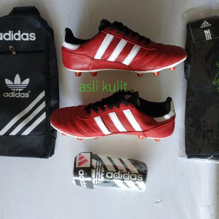TERMURAH Paket komplit sepatu bola kulit Asli