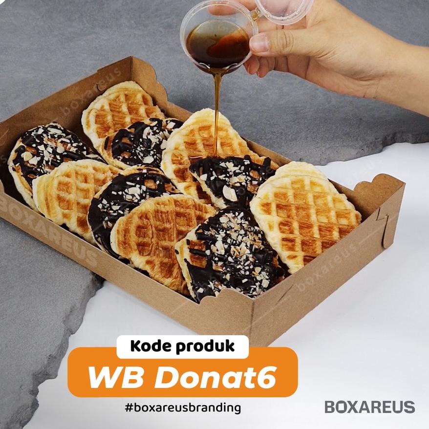 ♩ Box Donat isi 6 | Dus Donat Laminasi | Kotak Mika | WB DONAT6 ✾