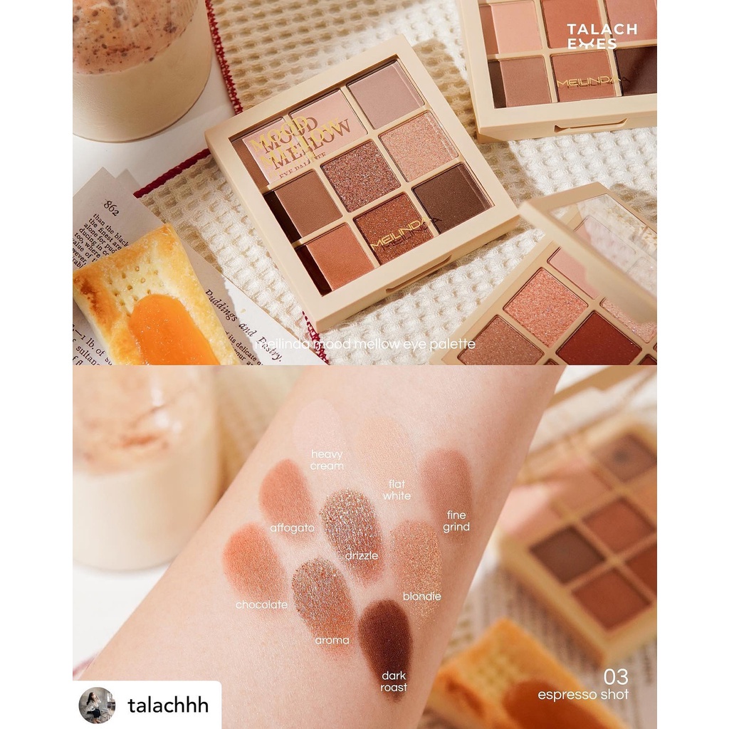 NEW PRODUCT MEILINDA Mood Mellow Eye Palette Glitter Shimmer Eyeshadow Pigmented Must Have Item Thailand
