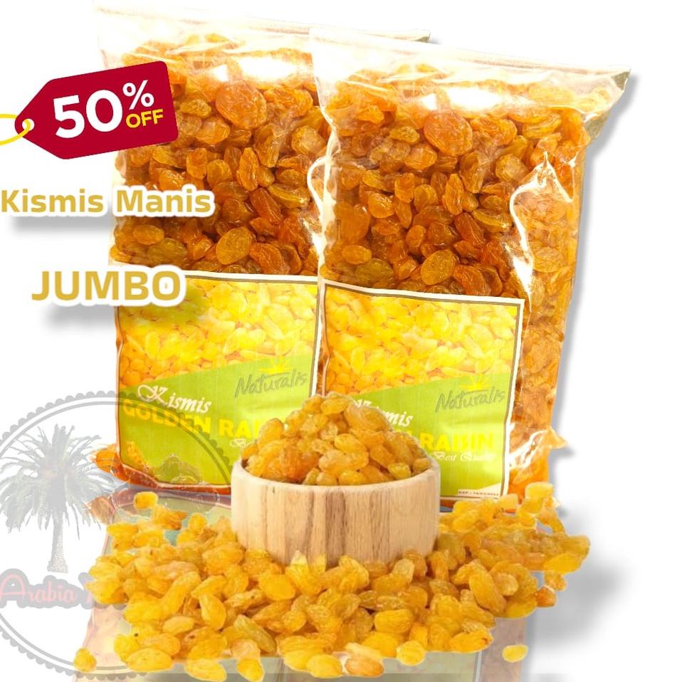 

۞ kismis jumbo 500gr non biji/ kismis kuning ➬