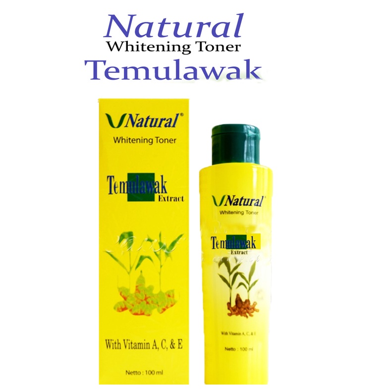 V NATURAL TONER TEMULAWAK WHITENING 100ml BPOM