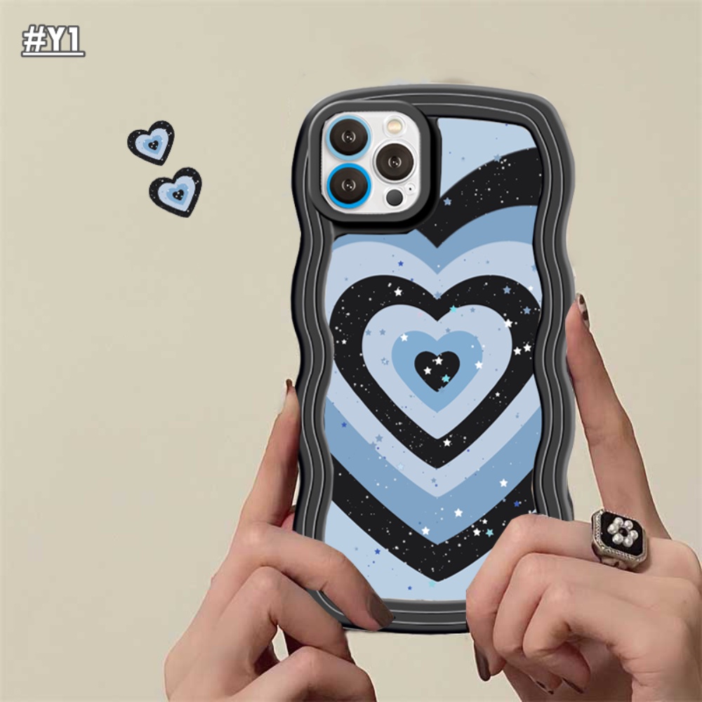 Redmi Note11 Pro Note11S Redmi 10 10C 10A 9C 9A 9T Note10 5G 10s Note9 Note8 Poco M5S X3 NFC M3 Redmi A1 Bling Bintang Gradasi Pelangi Love Hati Wavy Edge Soft Phone Case BY