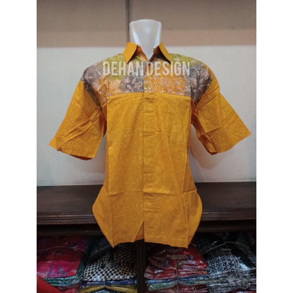 KEMEJA JUMBO BATIK LENGAN PENDEK.KEMEJA BATIK KOMBINASI