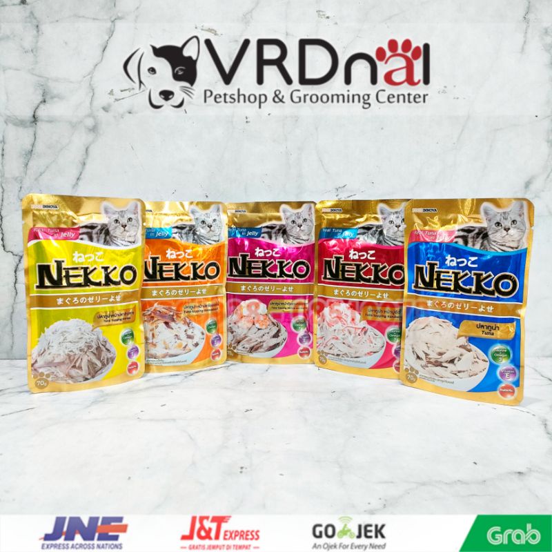 Nekko Cat Food Pouch 70gr | Makanan basah kucing merk Nekko isian tuna suwiran
