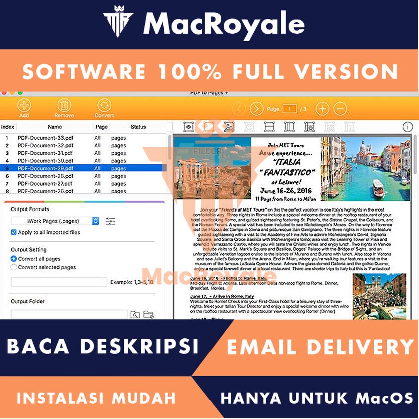 [MacOS] PDF to Pages Converter Full Version Lifetime Full Garansi