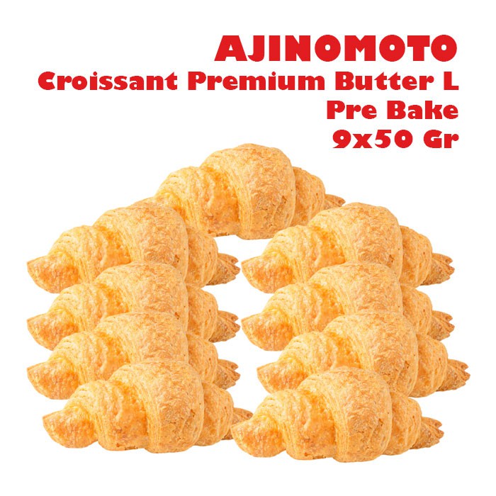 AJINOMOTO Croissant Premium Butter L Pre Bake 9x50 Gr