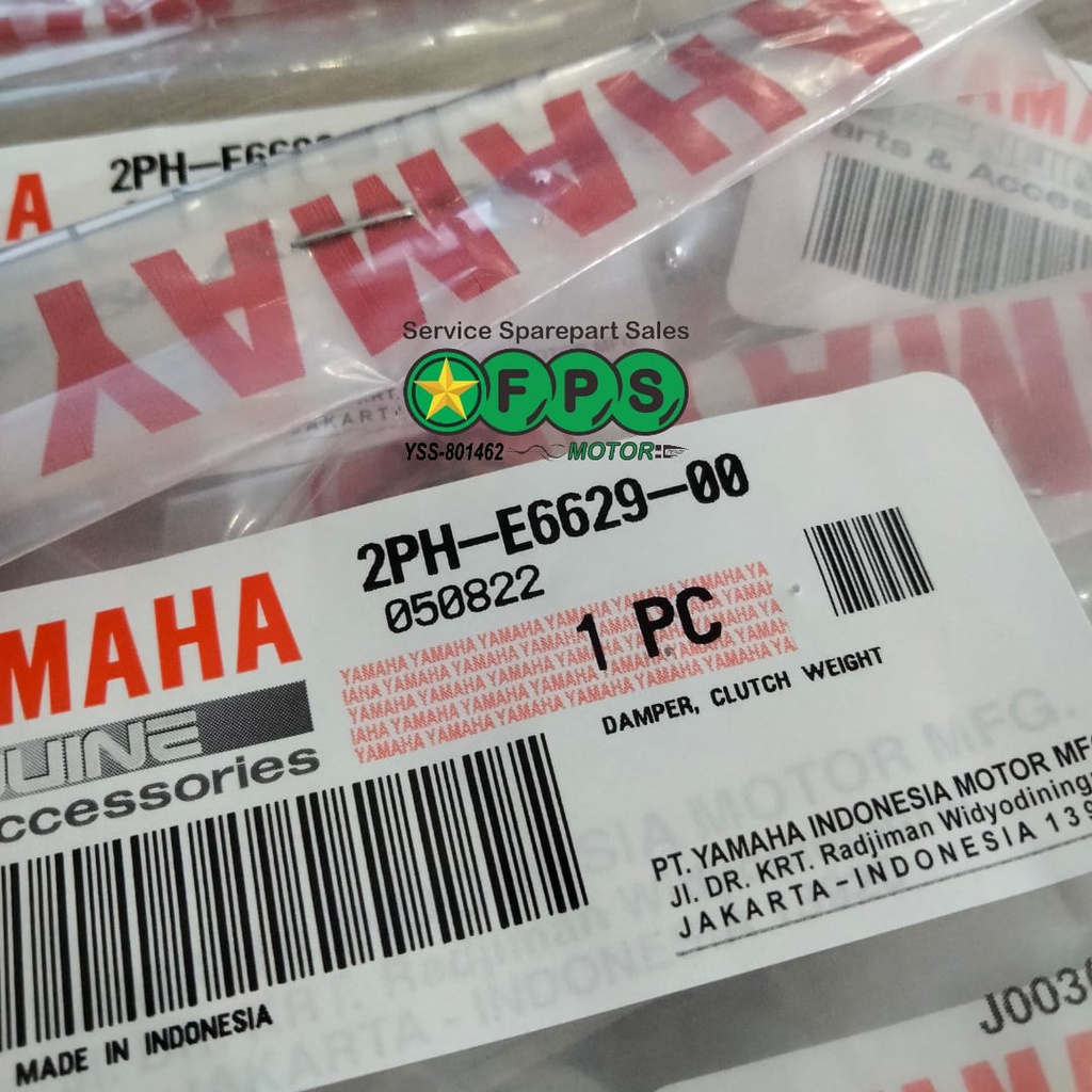 DAMPER, CLUTCH WEIGHT / 2PH-E6629-00 / KARET KAMPAS GANDA