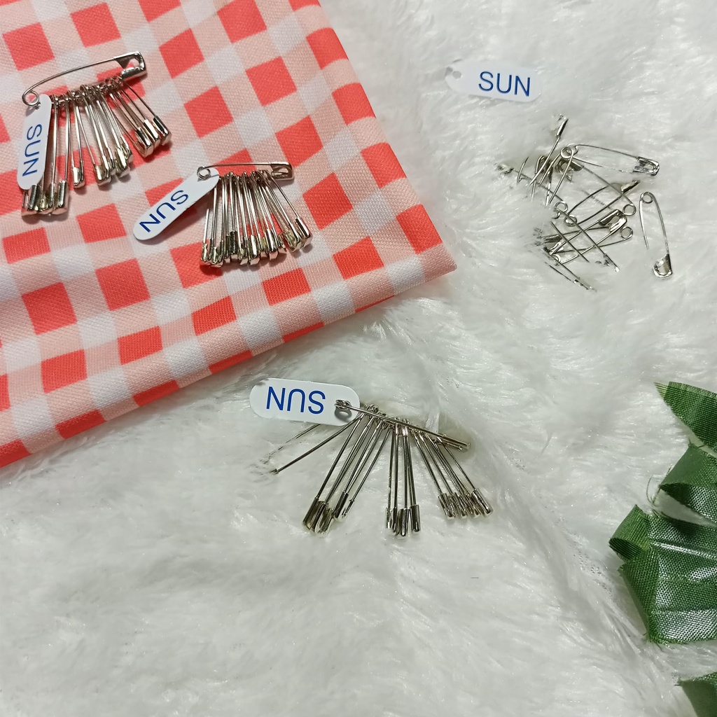 LBH Peniti SUN KECIL Isi 12 pcs / Peniti Bahan Tebal / Breastpin / Peniti Hijab