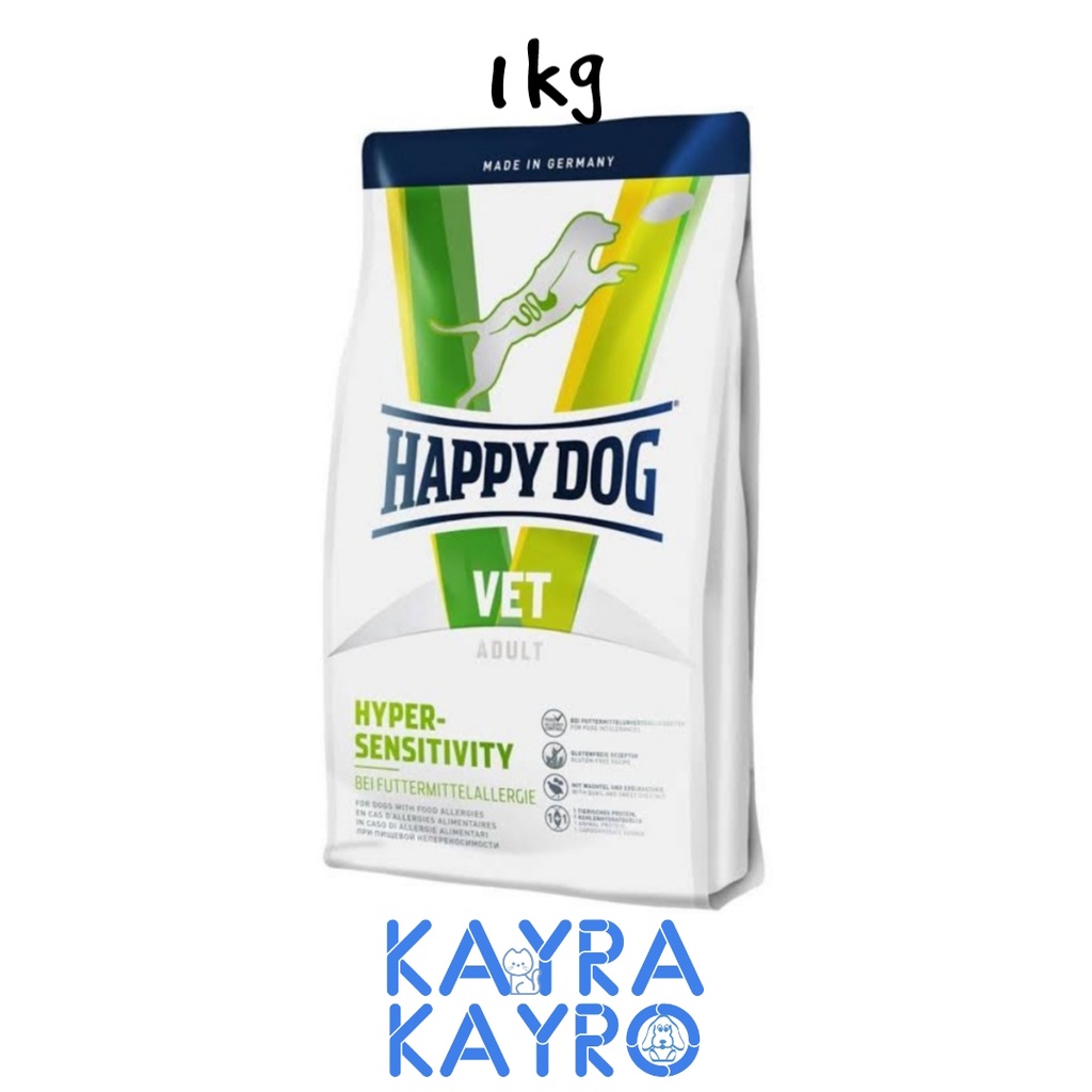 Happy Dog Vet Hyper-Sensitivity Adult Dog 1 kg - Makanan Anjing Dewasa Sensitif/Alergi