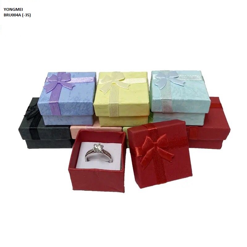 Kotak Cincin Bulat Pita / Kotak Pita  Warna-Warni Harga/12pc