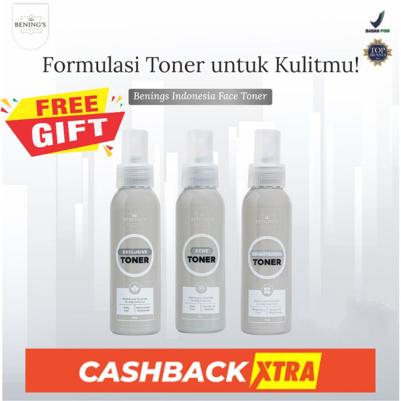 Toner Benings Skincare By Dr.Oky Pratama Toner Brightening Whitening Acne Exclusive Bening's Bening Glowing