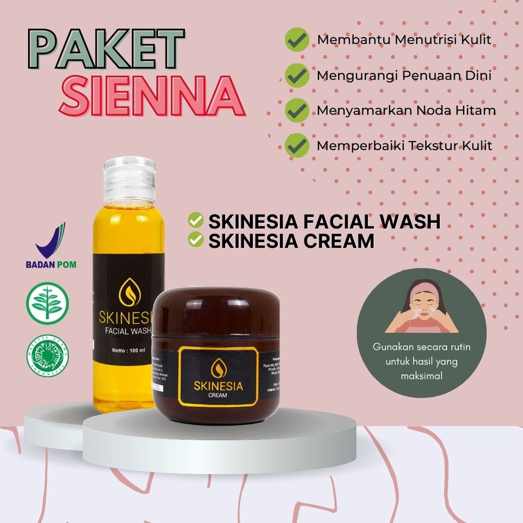 PAKET PERAWATAN WAJAH SKINESIA SIENNA