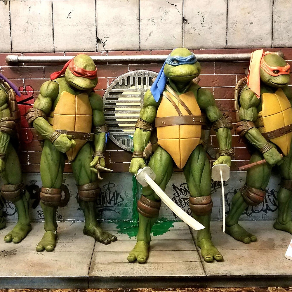 Neca Turtles Figure TMNT Remaja Mutan Ninja Kura Raphael Donatello Michelangelo Leonardo Figurine 1990mainan Film