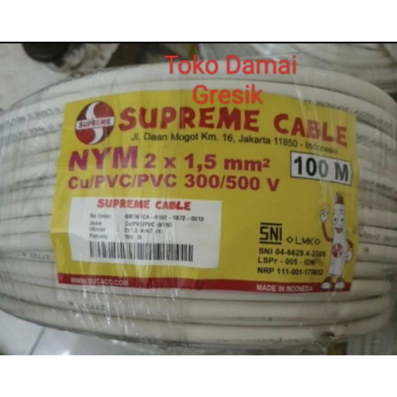 Kabel Supreme NYM 2x1,5mm (100m) SNI