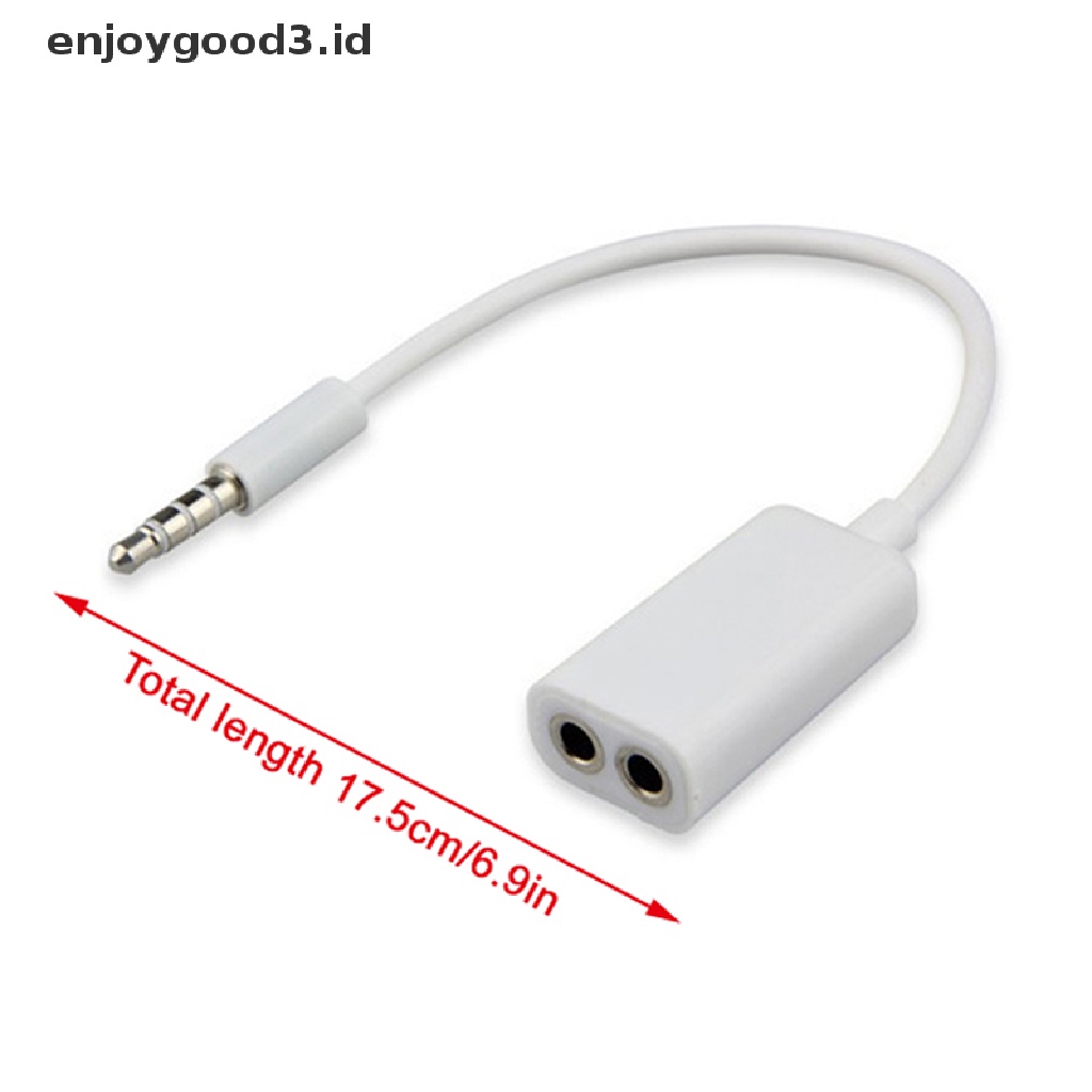 【 Rready Stock 】 1Pc 3.5mm Jack Audio Cable 1 Male To 2 Female Headphone Splitter Y Extension Cable For Car Phone Tablet Audio Cable （ ID ）