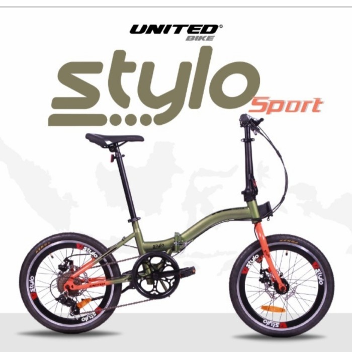 Sepeda Lipat 20 Inch United Stylo 5 Speed #Original