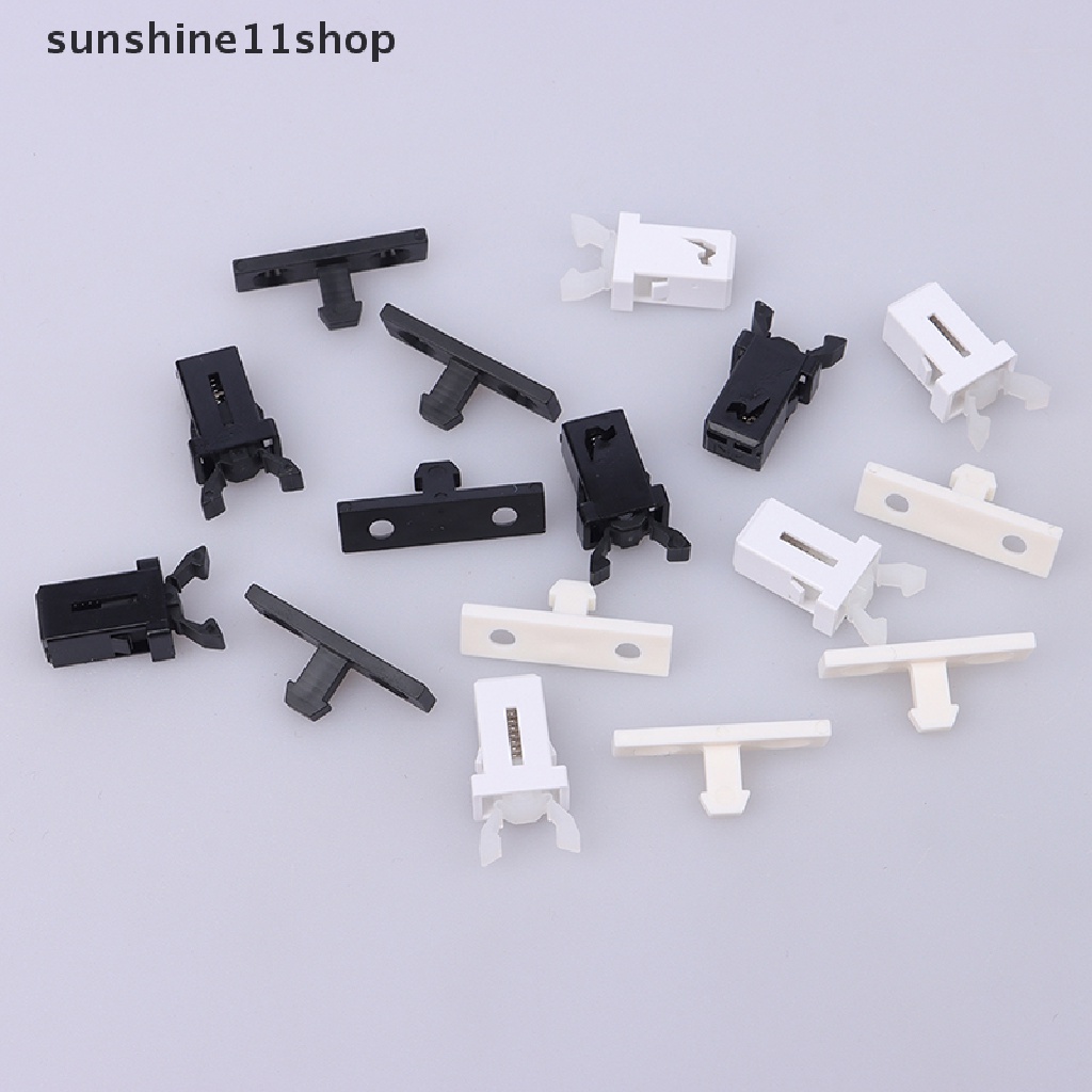 Sho 10Pcs Hitam Putih PR-001 Kunci Saklar Kunci Pintu Kecil Untuk MS Air Conditioner Set N