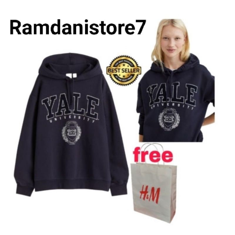 Hoodie  H&M hnm YALE UNIVERSITY free paperbag h&m
