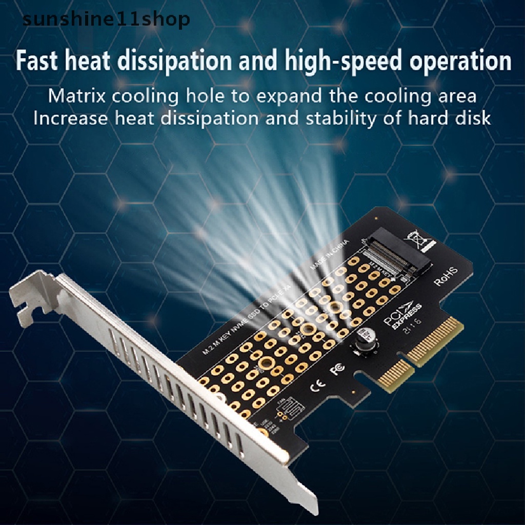 Sho M.2 NVME SSD Ke PCIe 4.0 Adapter Card 64Gbps M-Key PCIe 4.0 X4 Adapter Untuk Desktop PC PCI-E GEN4 Full Speed N