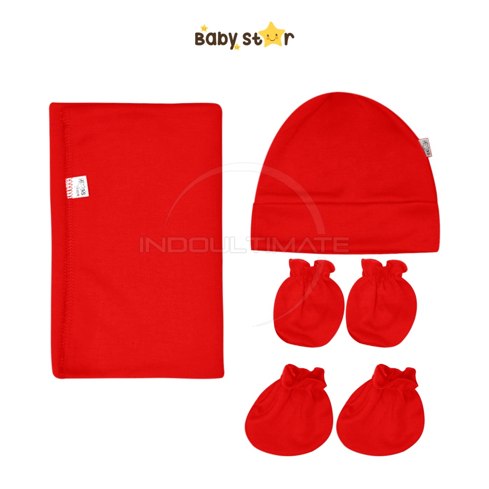 4in1 Paket Newborn BABY STAR Paket Lengkap Bayi Baru Lahir JUMBO Bedong Set Topi Sarung Tangan Kaki Bayi Kaki Bayi  BCS-2290B Alas Tidur Bayi Selimut Tidur Bayi Perlengkapan Bayi Baru Lahir